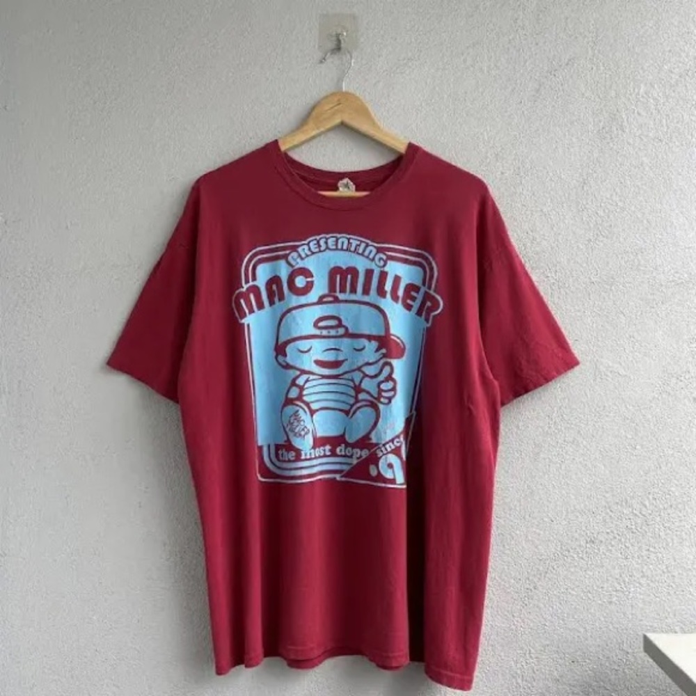 RARE Mac Miller The Most Dope Tee Shirt in Dark Red